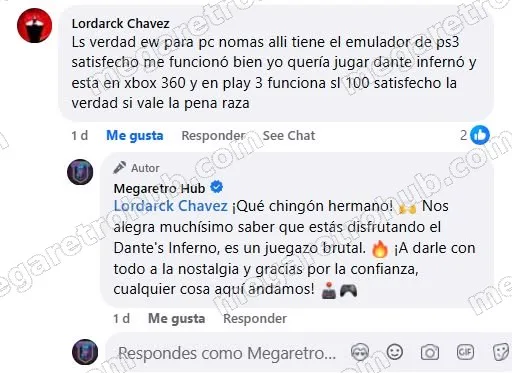 Reseña de Lordarck Chavez en Facebook